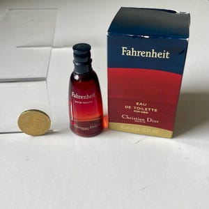 FAHRENHEIT ( 1988 )  Vintage 10 ml Eau de toilette MINIATURE