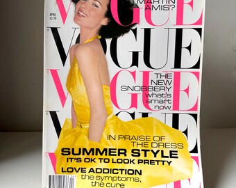 UK VOGUE Magazines 1990's Vintage British Vogue - Etsy