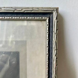 Antique Wooden  SILVER & grey frame  25.5  cm x 19.5 cm