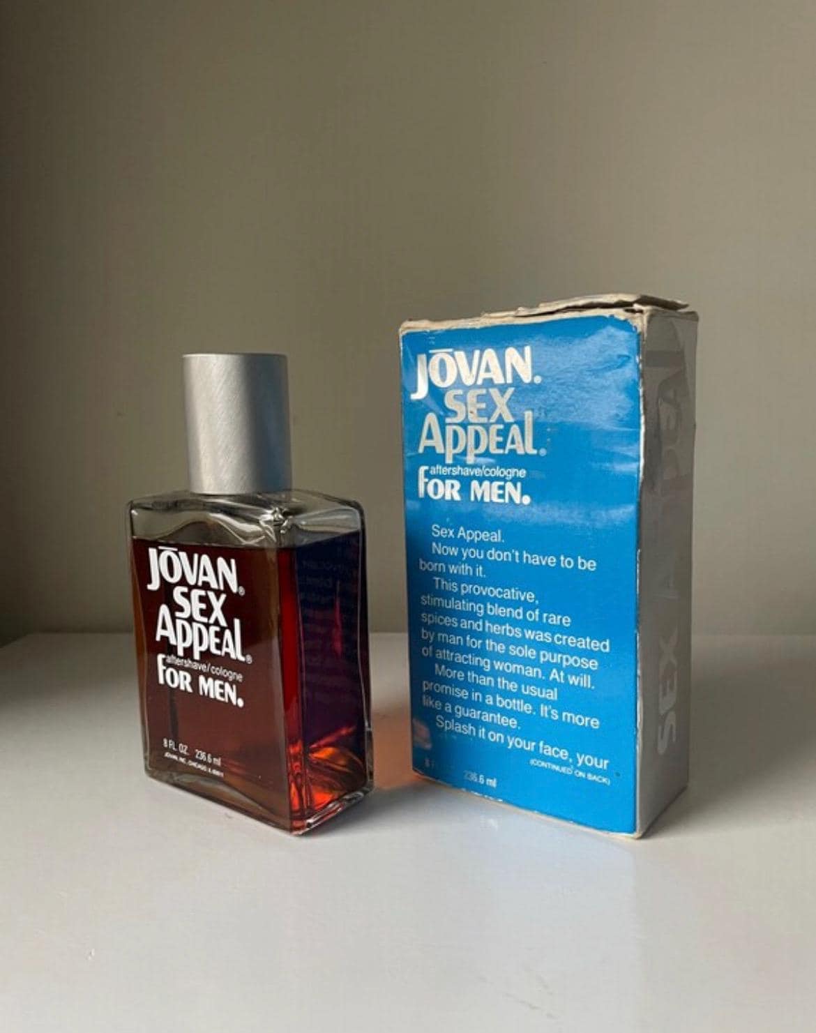 香水(男性用) Vintage Jovan Sex Appeal 1985 Smoky SEX APPEAL by JOVAN Vintage After Shave/ Cologne 236 Ml - Etsy