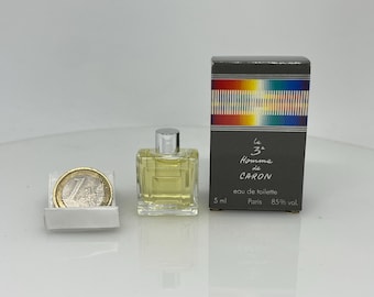 Le 3e Homme  by CARON  ( 1985 ) vintage MINIATURE discontinued  5 ml (0.17 Fl.oz)