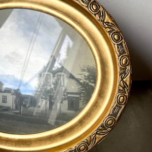 Antique Art Nouveau Wooden Gilded Oval  Picture Frame 35.5 cm x 28 cm
