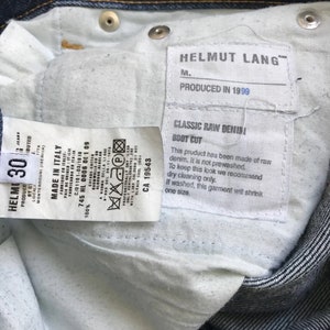 Helmut Lang 1999 vintage Mens Blue Raw jeans