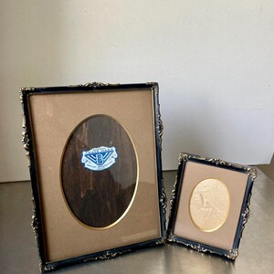 2 English Antique Metal Picture Frames identical in 2 different sizes