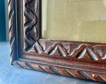 Antique  hand carved Wooden Frame 32 cm x 28.5 cm