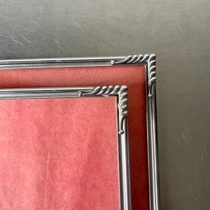 PAIR of Art deco Vintage Metal Picture Frames