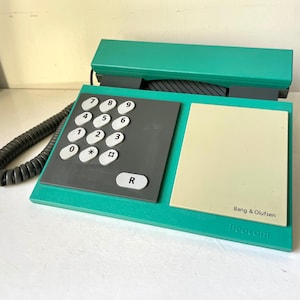 Vintage  Bang & Olufsen - BEOCOM 500 corded analogue phone Green and  multicolors Danish Design