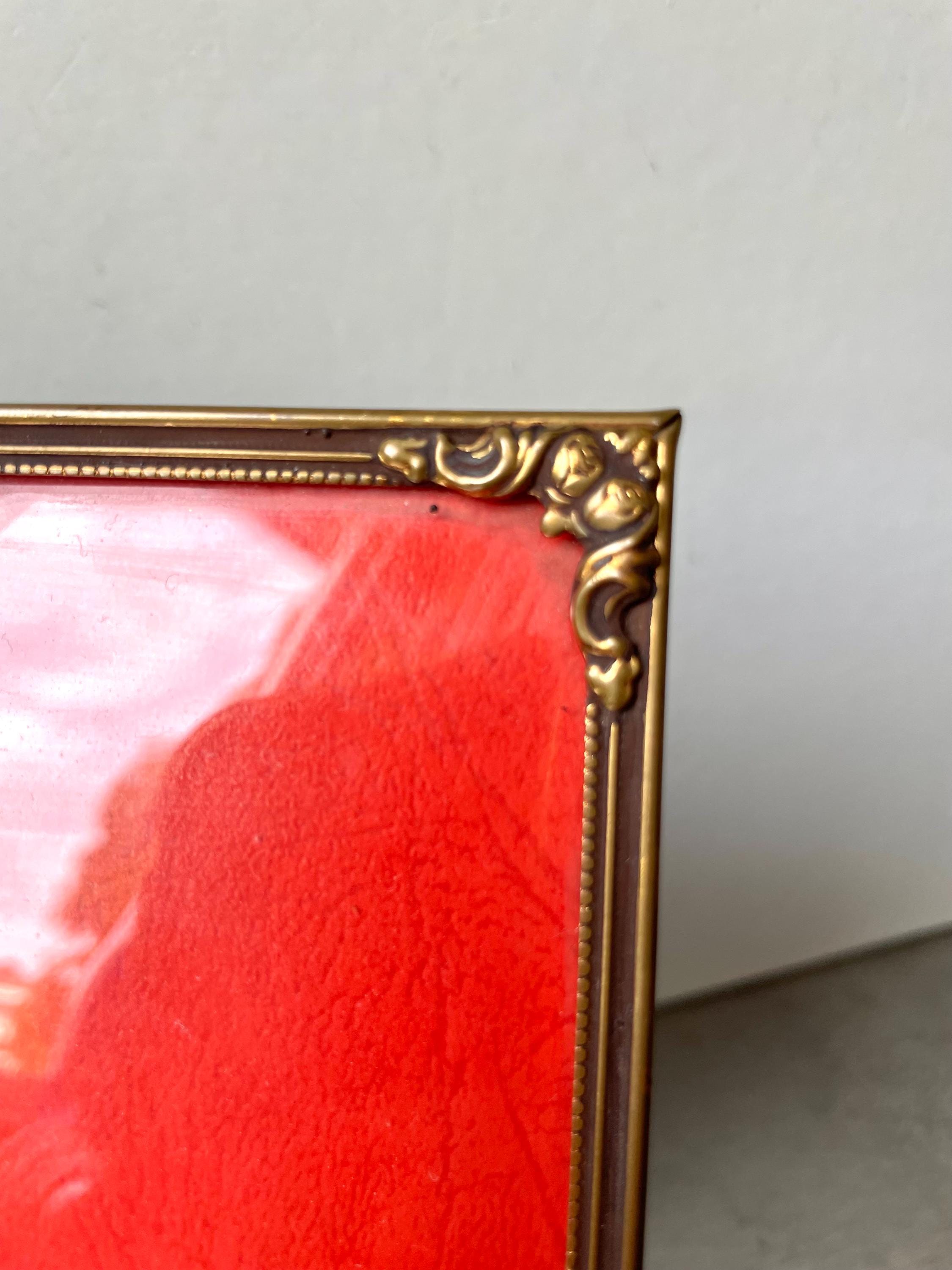 アンティークメタルフレーム 18.5 cm x 13.5 cm 凸型ガラス - Etsy 日本