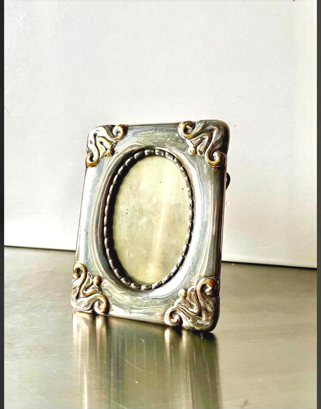 Antique ART NOUVEAU Metal Silver Plated Picture Frame 12 Cm X 9.5 Cm - Etsy