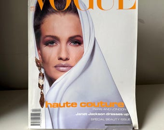 UK VOGUE Magazines 1990's Vintage British Vogue - Etsy