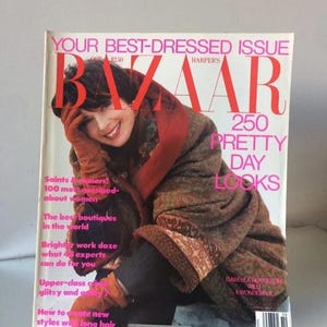 US HARPER’S Bazaar 1990 October magazine  Vintage