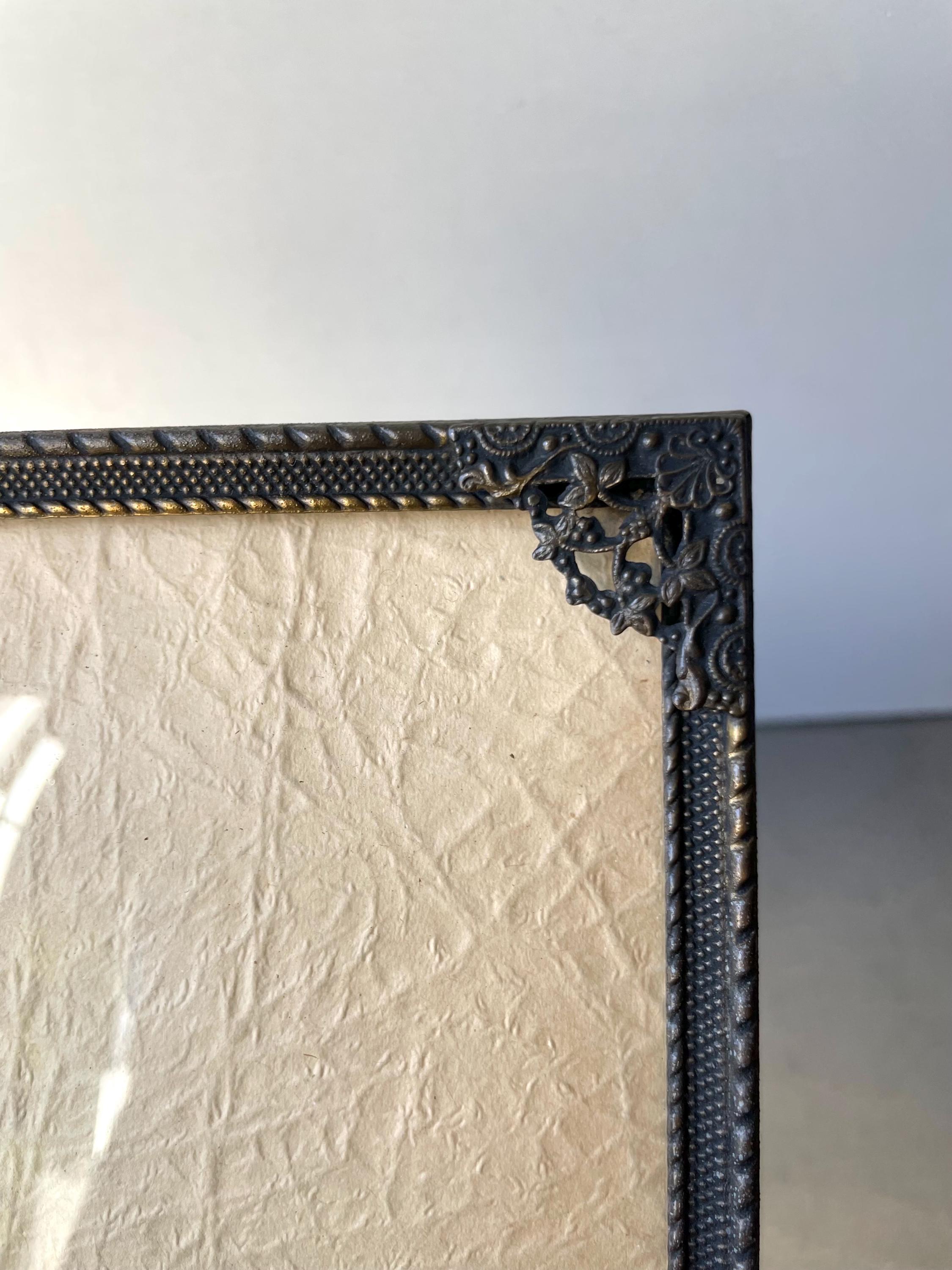 Antique Metal Frame 18.5 Cm X 12.5 Cm CONVEX Glass - Etsy