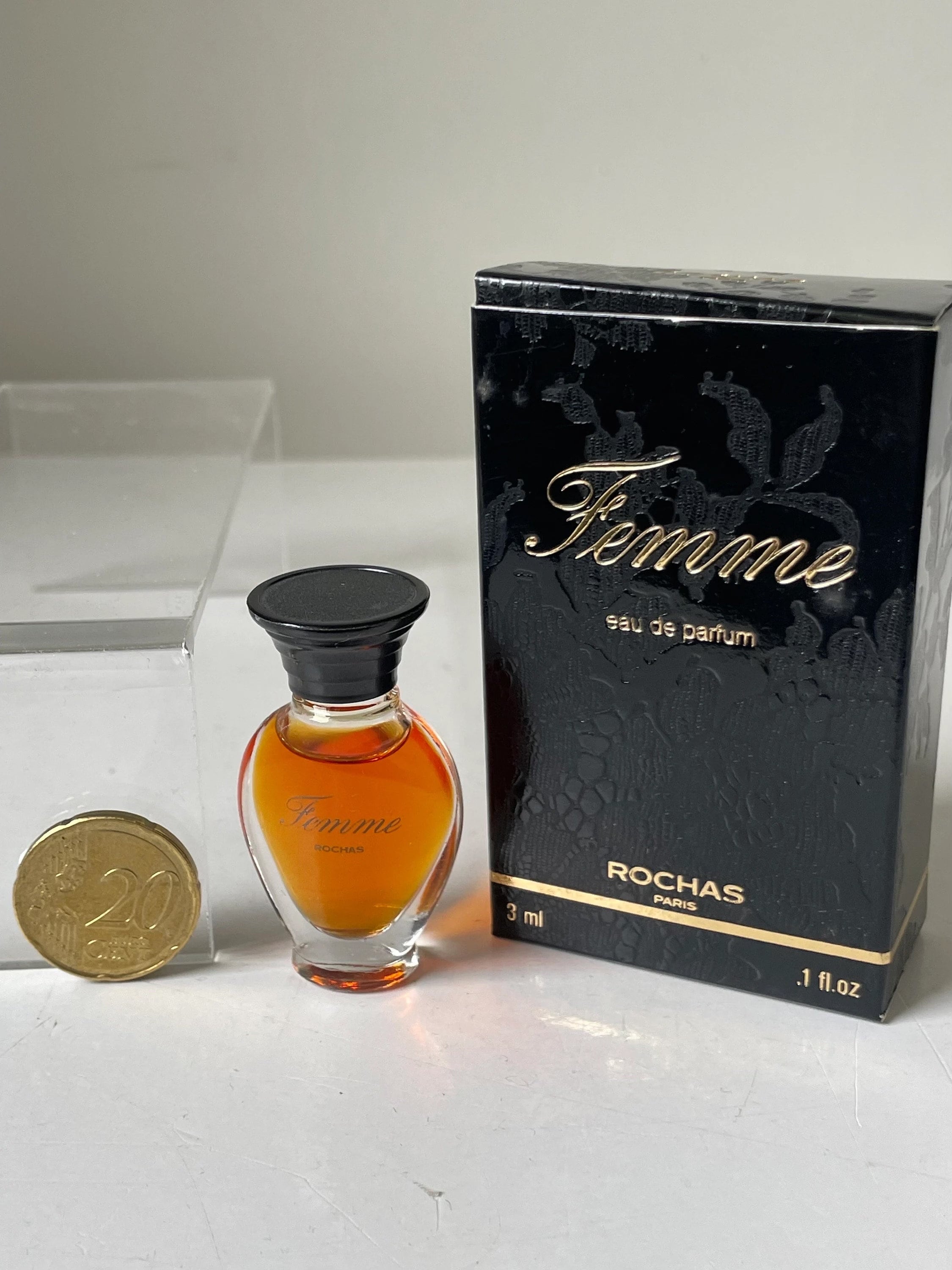 FEMME by Rochas (1945) Vintage MINIATURE 3 Ml Eau De Parfum (0.10