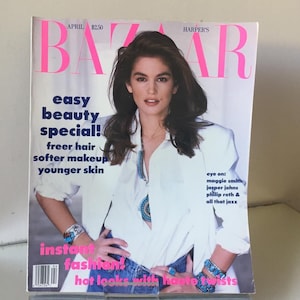 US HARPER’S Bazaar 1990 April magazine Vintage