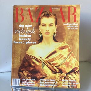 US HARPER’S Bazaar 1989 November magazine Vintage
