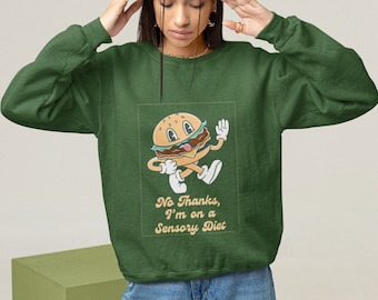 Sensory Diet Crewneck Sweatshirtfor inclusion, neuro-affirming, autistic people, sensory needs, and diversity.
