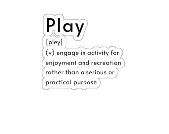 3”x3” Play Definition Sticker