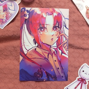 Yandere Art Print | 4x6 inch Poster | Crying Heartbroken Anime Girl Illustration
