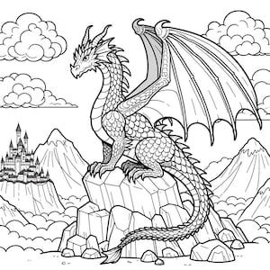 Majestic Dragons Coloring Book
