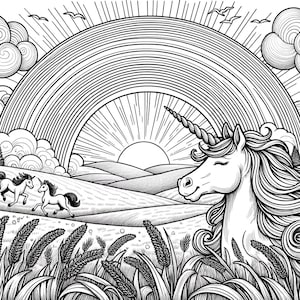 Mystical Unicorns Coloring Book