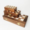 Personalised Chess Set - Handmade Magnetic Folding Wooden Travel Game, Hard Wood Handcrafted in India