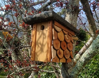 British Handmade Bird Box - Artisan Bird House Garden Wooden Craft Artisan Local Birdbox Birdhouse Easter Christmas Birthday Gift