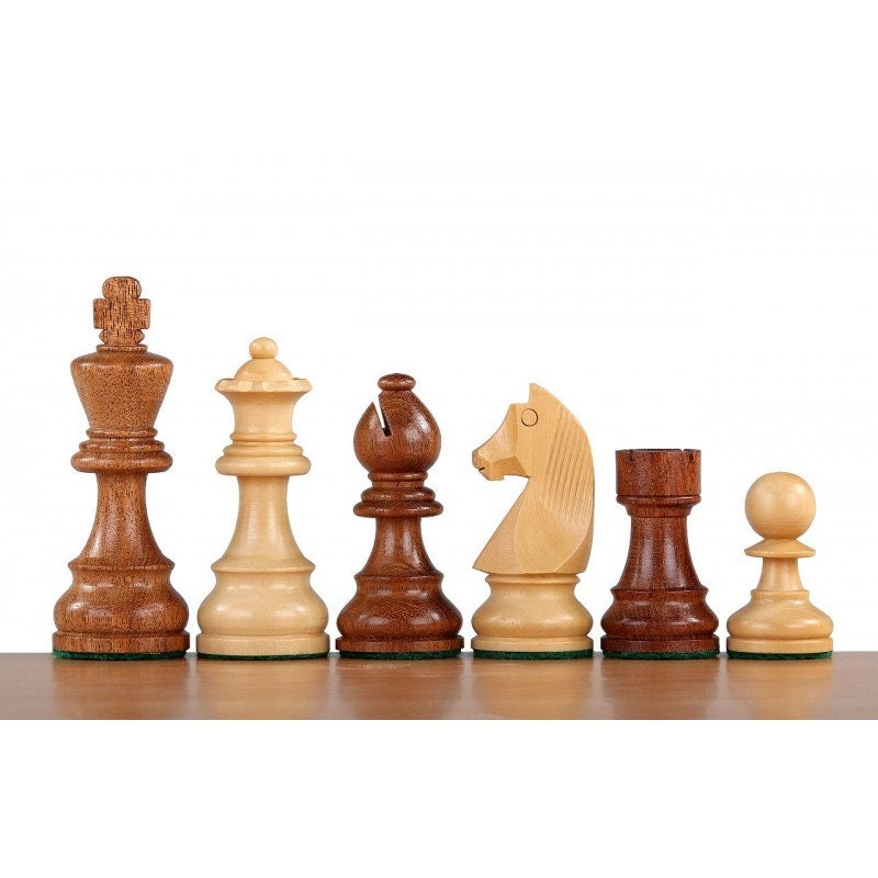 Olive Burl Luxury Chess Set 50cm Board and Staunton Chessmen 9.5cm Kin –