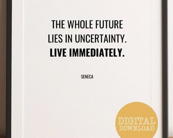 Live Immediately Seneca Quote - Digital Download Print