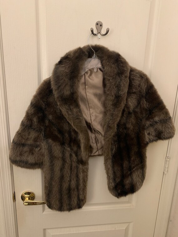 Vintage Sears fur mink shawl - image 1