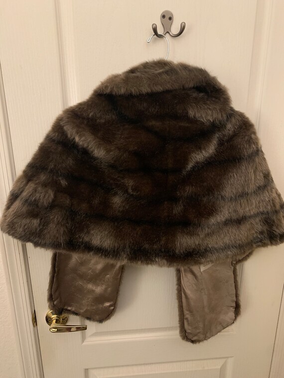 Vintage Sears fur mink shawl - image 2