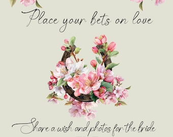 Derby Wedding Shower QR Code Sign | Jack & Jill Party (Corjl Template Digital Download