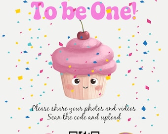 It's Fun To Be One – Birthday QR Code Sign Template (Digital Download)