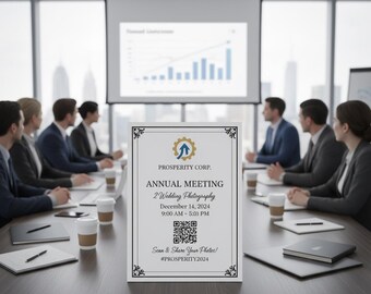 Minimalist QR Code Sign Template – Editable Event Signage (Corjl)