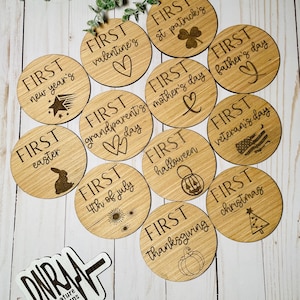 First Holiday Baby Milestone Markers (set of 12)