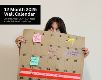 2025 Large Wall Calendar, 2025 Production Calendar, 2025 Company Calendar, 100% Recycled Wall Calendar