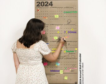 2024 Annual Wall Calendar, 100% Recycled Wall Calendar