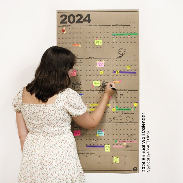 2024 Annual Wall Calendar, 100% Recycled Wall Calendar