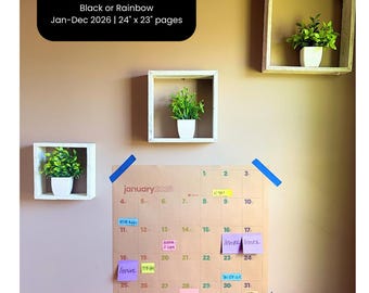 2026 Large Wall Calendar, 2026 Production Calendar, 2026 Company Calendar, 100% Recycled Wall Calendar
