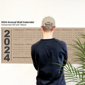 2024 Annual Wall Calendar, 100% Recycled Wall Calendar horizontal