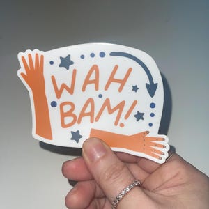 Wah-Bam, Laptop Sticker, Water Bottle Sticker, Vinyl Sticker,