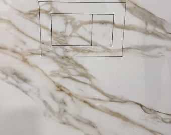 3D-geprinte tegel-in-spoelknop – compatibel met Geberit Sigma, Delta, TECE – moderne badkamerupgrade