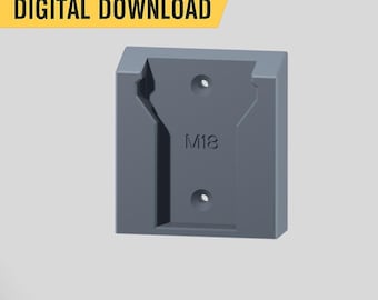 Milwaukee M18 Battery Holder Wall Mount: 3D Printable STL File (Digital Download)