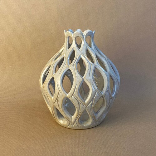 Hand Made shops Carved Ceramic Vase