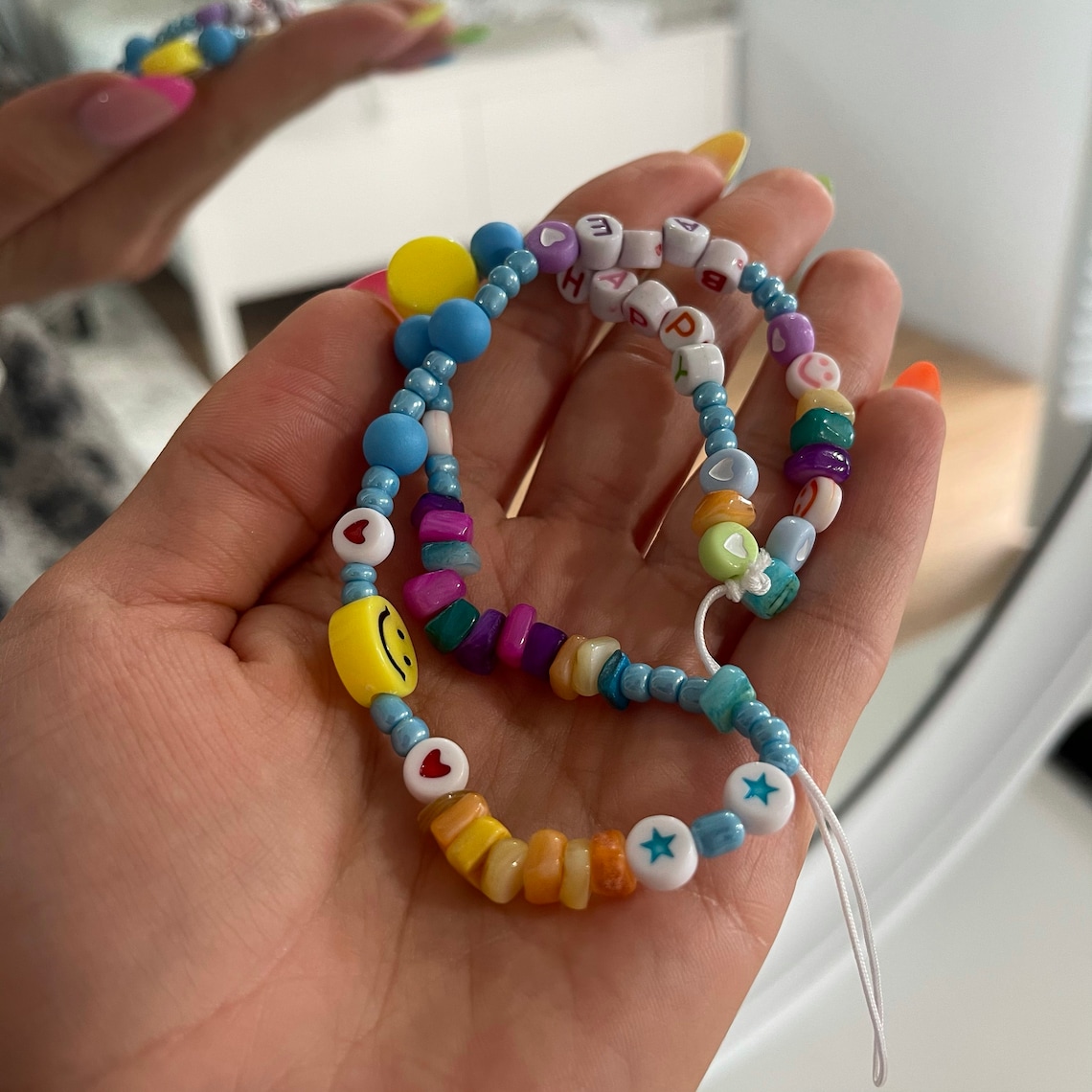 Phone Bead Strap Phone Chain Phone Accessory Etsy