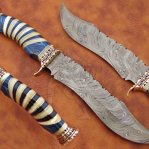 Damascus Folding Pocket Knife, Rose Wood Handle Knives, Groomsmen