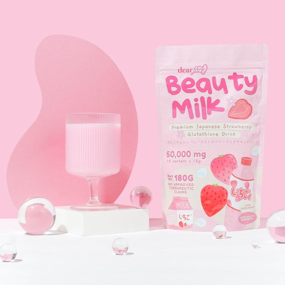 Dear Face Beauty Milk Strawberry Glutathione Drink - Etsy
