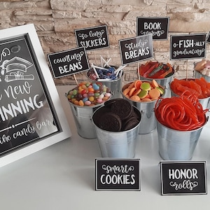 Graduation Candy Bar Labels Sign Buffet PRINTABLE