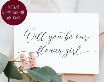 Will You Be Our Flower Girl, Card for Flower Girl, Flower Girl Proposal ...