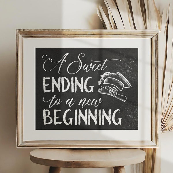 A Sweet Ending To A New Beginning Sign PRINTABLE