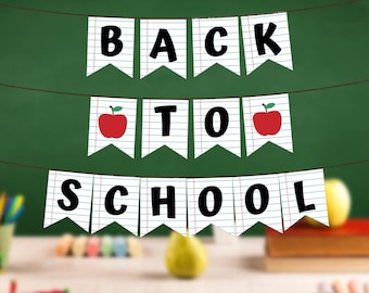 Zurück zu Schule Banner DRUCKBAR